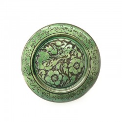 Corund green ceramic saucer