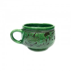 Ceașcă din ceramică verde de Corund