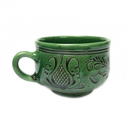 Corund green ceramic cup
