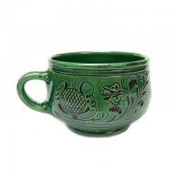 Cană din ceramică verde de Corund