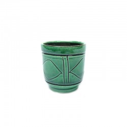 Păhărel din ceramică verde de Corund