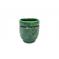 Păhărel din ceramică verde de Corund