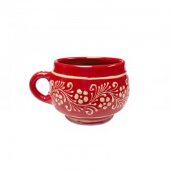 Corund red ceramic cup