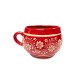 Corund red ceramic cup